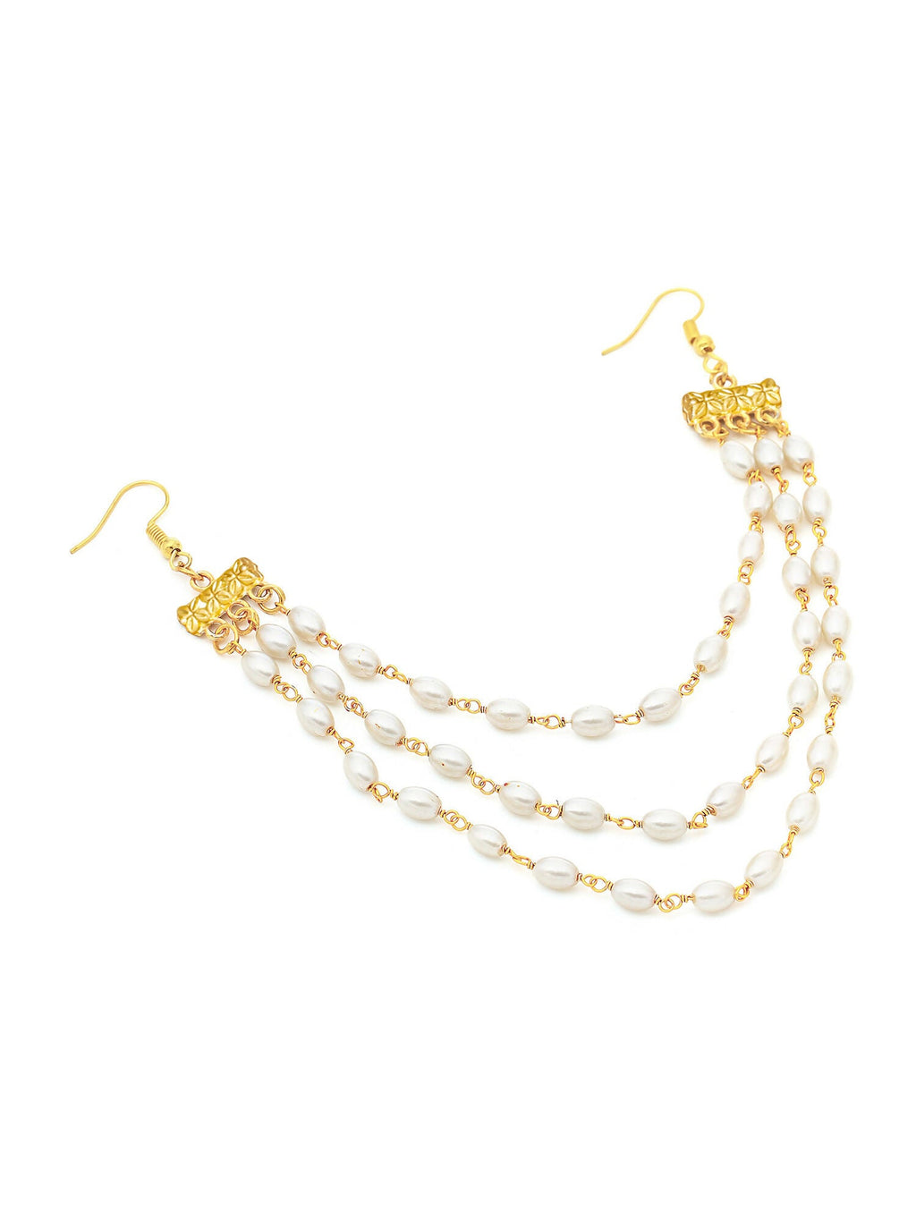 Ruby Raang Gold Pearl Hair Jewelry | Grocsy