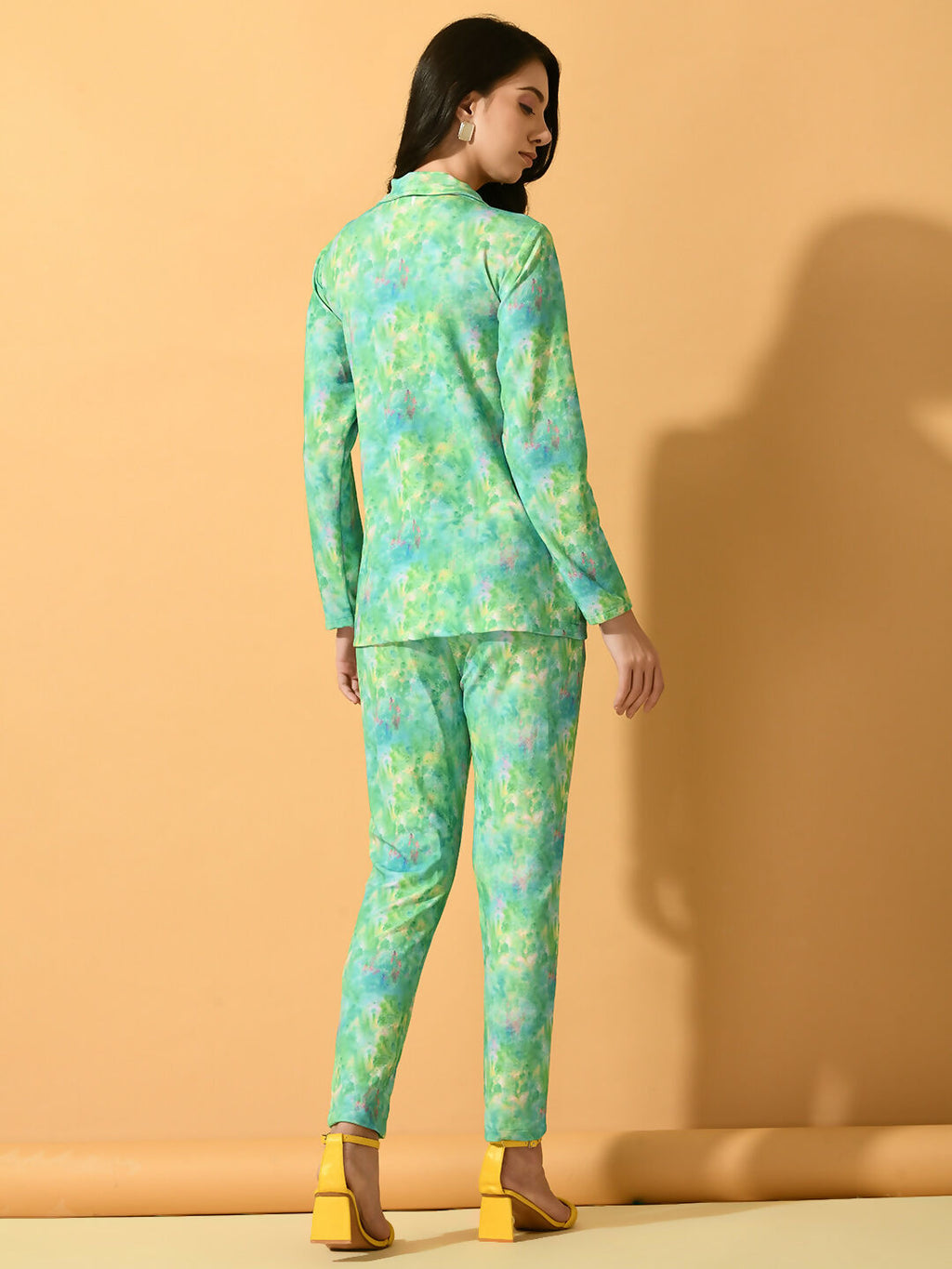 Myshka Women's Multi Printed Coat With Trousers | Grocsy