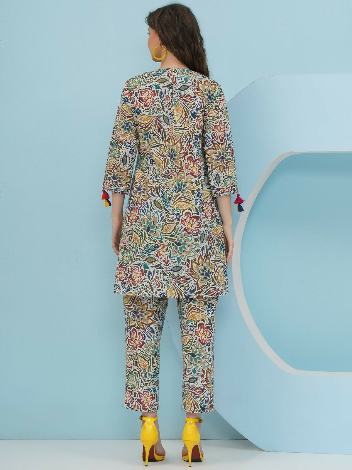 Joban Fashion Floral Co Ord Set - Multi Color | Grocsy