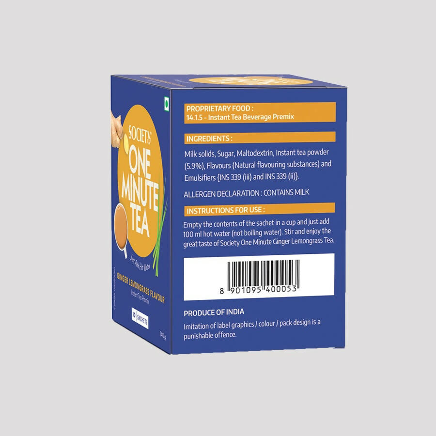 Society OMT Elaichi & OMT Ginger Lemongrass Flavour Tea Premix Combo | Grocsy