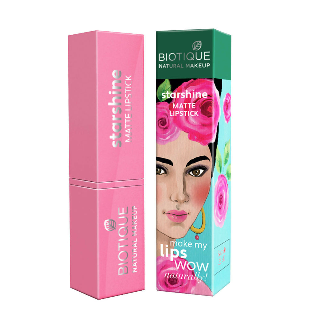 Biotique Starshine Matte Lipstick - Ruby In Vogue | Grocsy
