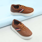 Tiny Bugs Boys Lace Up Casual Sheos - Tan | Grocsy