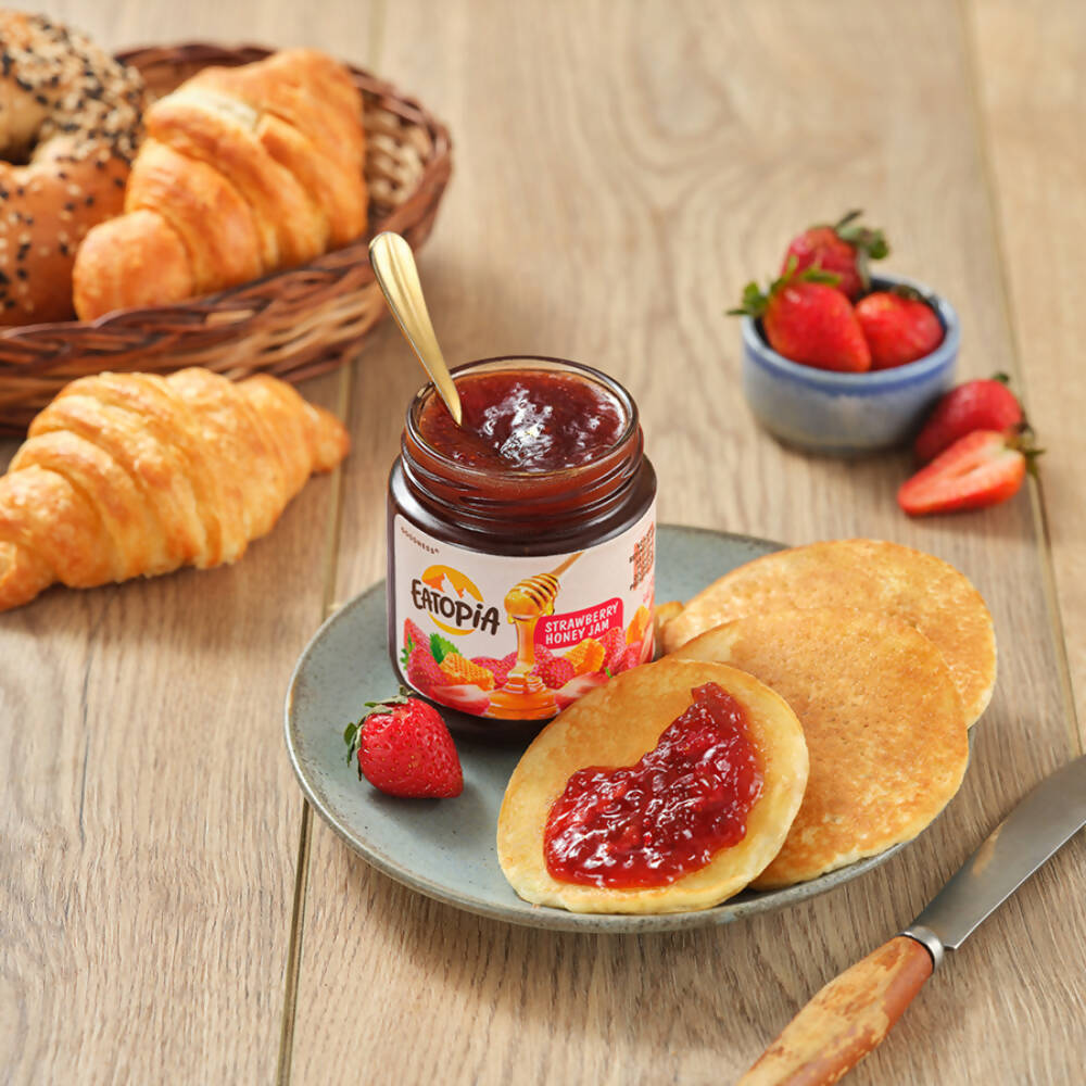 Eatopia Strawberry Honey Jam | Grocsy