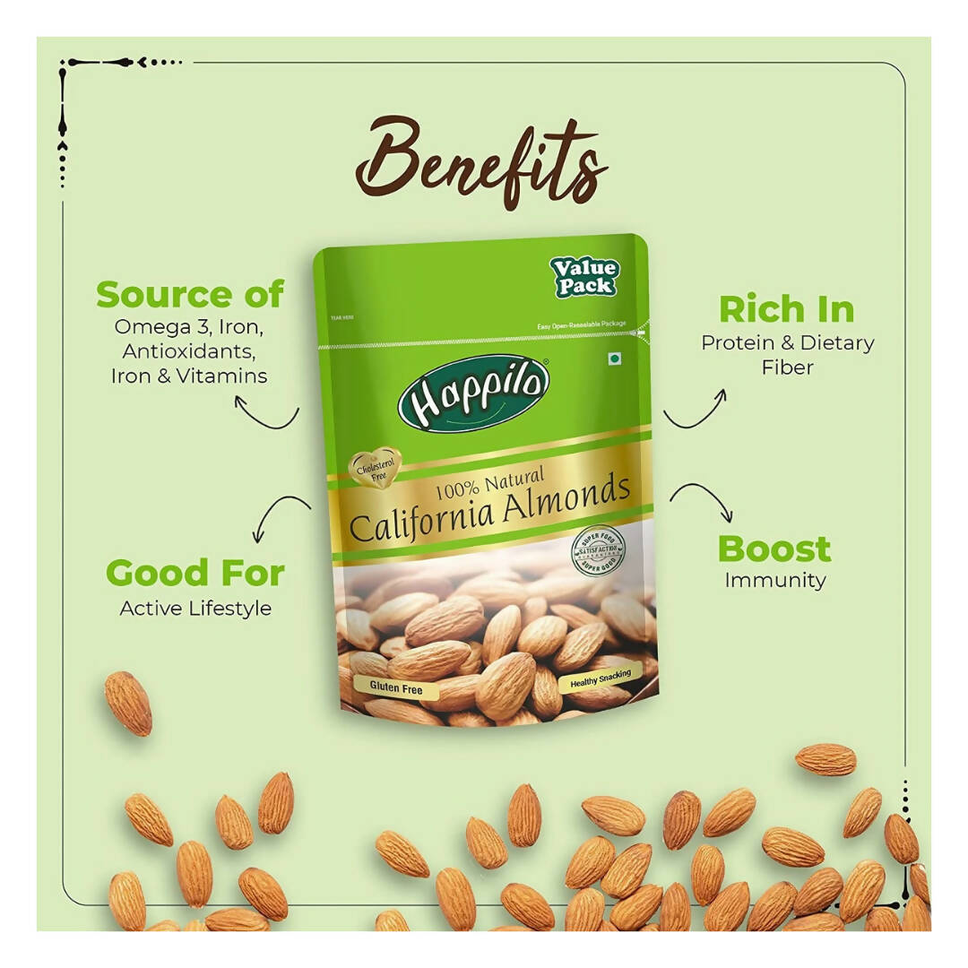 Happilo Premium Nuts & Dryfruit Combo (Almond, Cashews & Green Raisin) | Grocsy