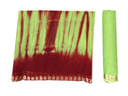 Mimosa Women's Green Chiffon Banarasi Silk Saree | Grocsy