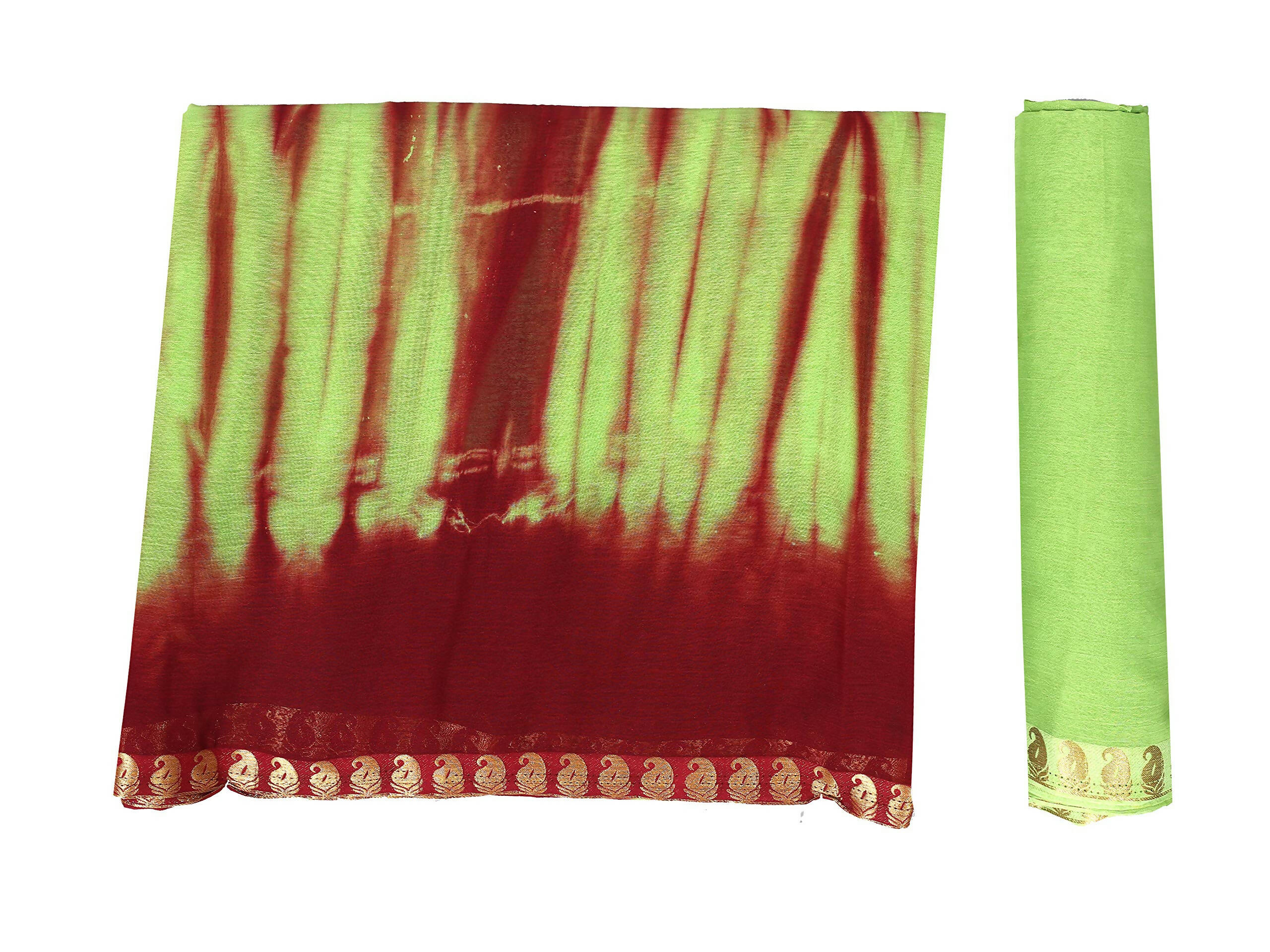 Mimosa Women's Green Chiffon Banarasi Silk Saree | Grocsy