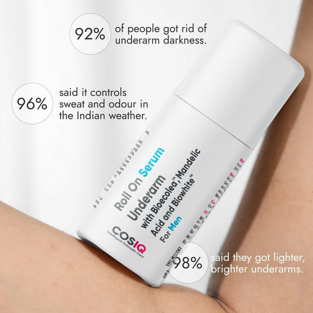 Cos-IQ Brightening Underarm Roll On Serum For Men, With Bioecolea, Mandelic Acid and Bio White | Grocsy