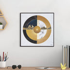 Tehzeeb Creations Golden Embossed Wall Painting | Grocsy
