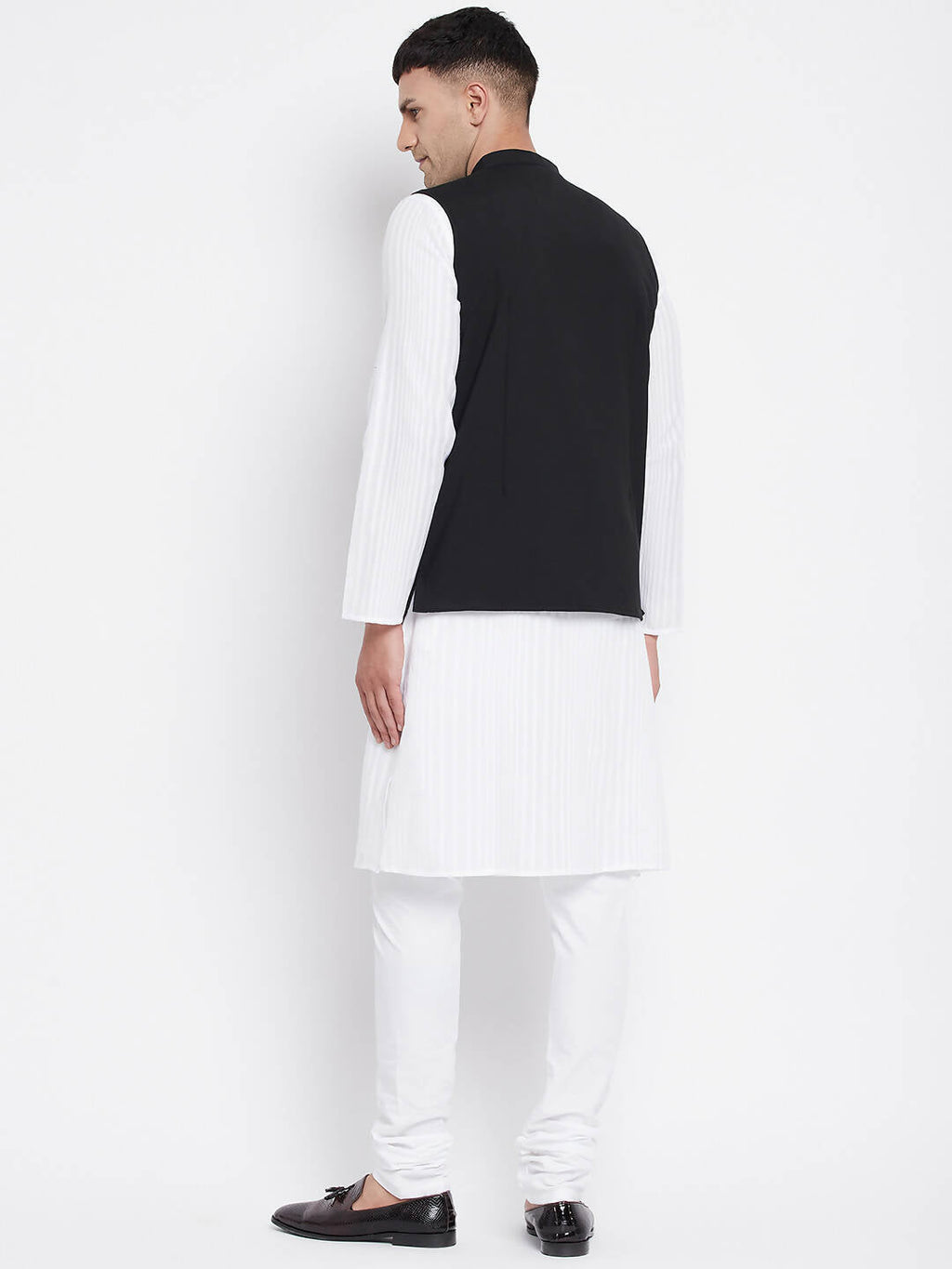 Even Apparels Black Pure Cotton Nehru Jacket With Eid Insignia NJ-PW668-EID | Grocsy