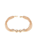 Kundan & Pearl Neckpiece (Gold) - Ruby Raang | Grocsy