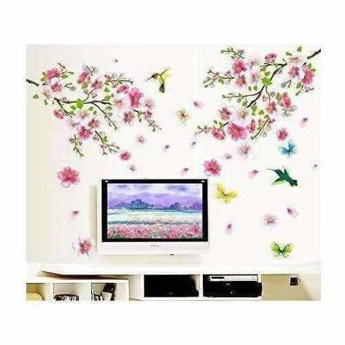 Decals Design 'Flowers Branch' Wall Sticker (PVC Vinyl, 60 cm x 90 cm),Multicolor | Grocsy
