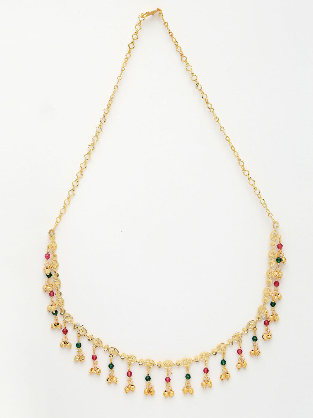 NVR Women's Multicolor Gold-Polished Minimal Chain | Grocsy