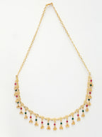 NVR Women's Multicolor Gold-Polished Minimal Chain | Grocsy