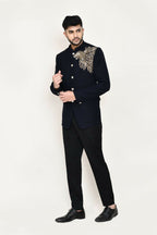 Joban Fashion Blue Colored Terry Rayon Fabric Prince Coat With Pant | Grocsy