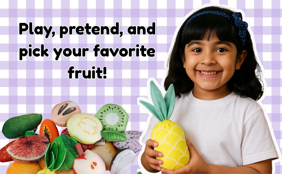 The Small Wonderland Pretend Play Fruits- 18-Piece Pretend Play Fruits Set | Grocsy