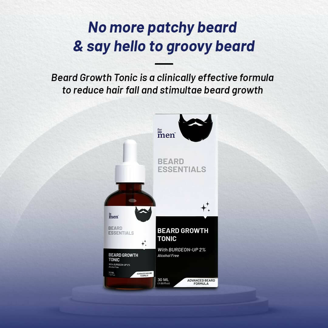 ForMen Beard Growth Tonic with 5% Minoxidil & 2% Burgeon Up | Grocsy