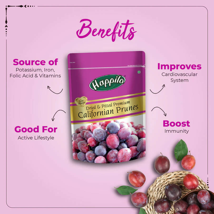Happilo Premium Dry Fruits Combo (Californian Almonds, Prunes, Cranberries) | Grocsy
