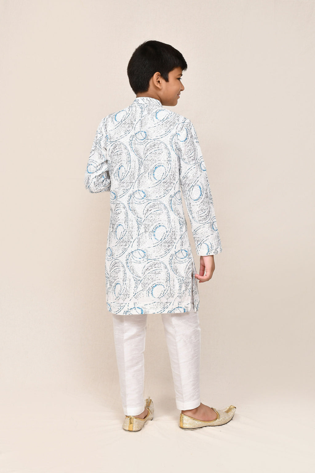 Joban Fashion Cotton Based Full Embroidered Work White Kurta With Straight Fit Pant | Grocsy