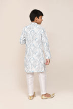 Joban Fashion Cotton Based Full Embroidered Work White Kurta With Straight Fit Pant | Grocsy