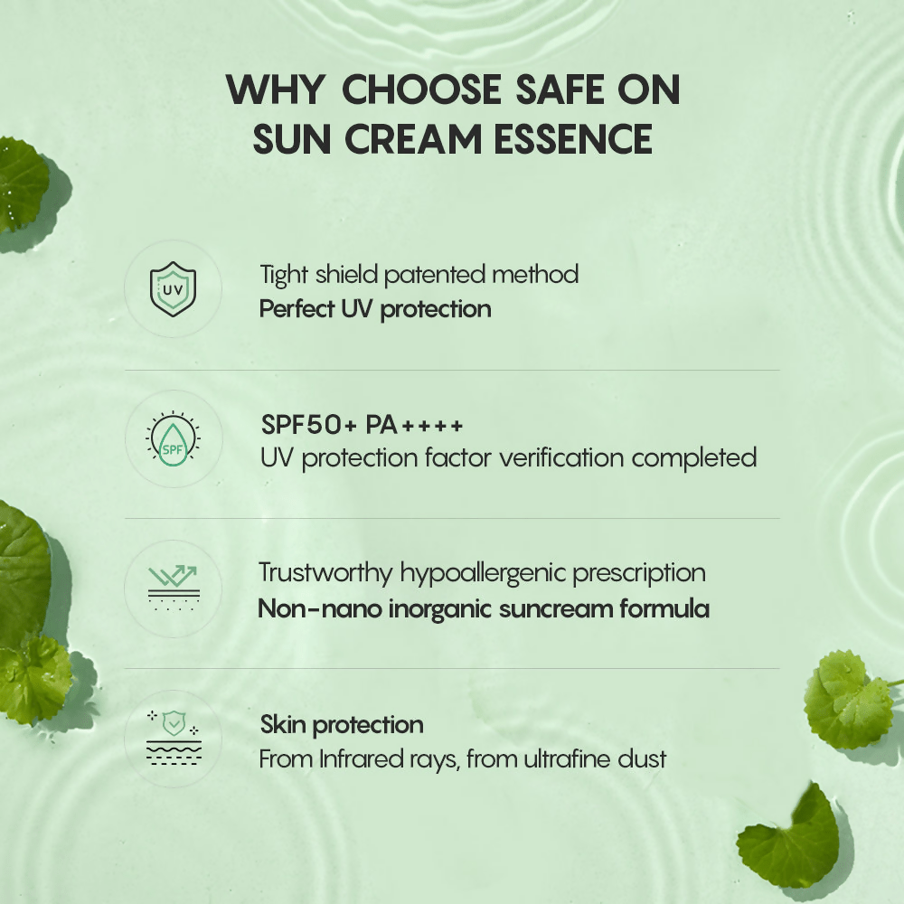 AHC Safe On Essence Sun Cream With SPF 50+ & PA++++ - Korean skincare | Grocsy