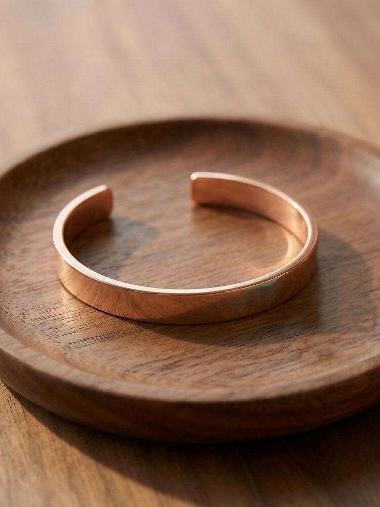 NVR Men's Rose Gold Kada Bracelet | Grocsy