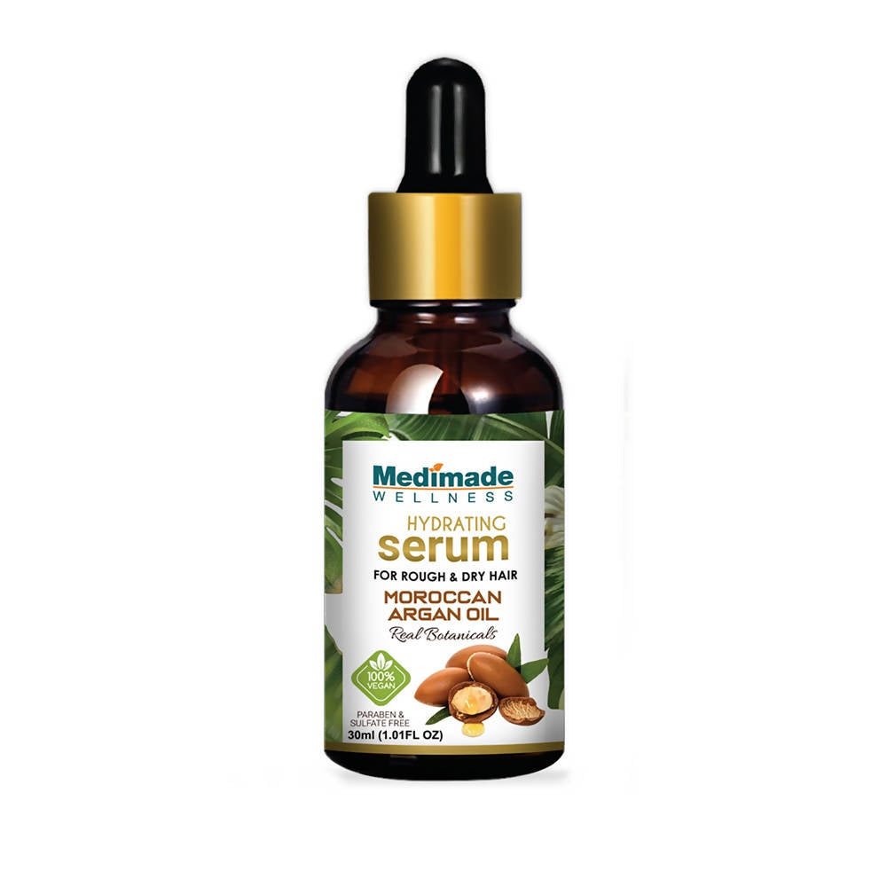 Medimade Wellness Hydrating Hair Serum with Moroccan Argan Oil | Grocsy