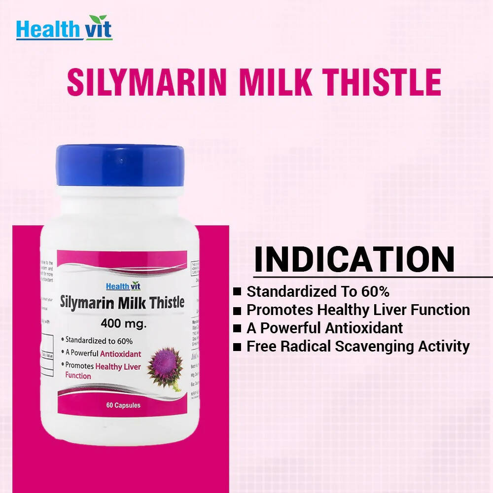 Healthvit Silymarin Milk Thistle Capsules | Grocsy