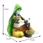 eCraftIndia Rajasthani Lady Decorative Statue | Grocsy