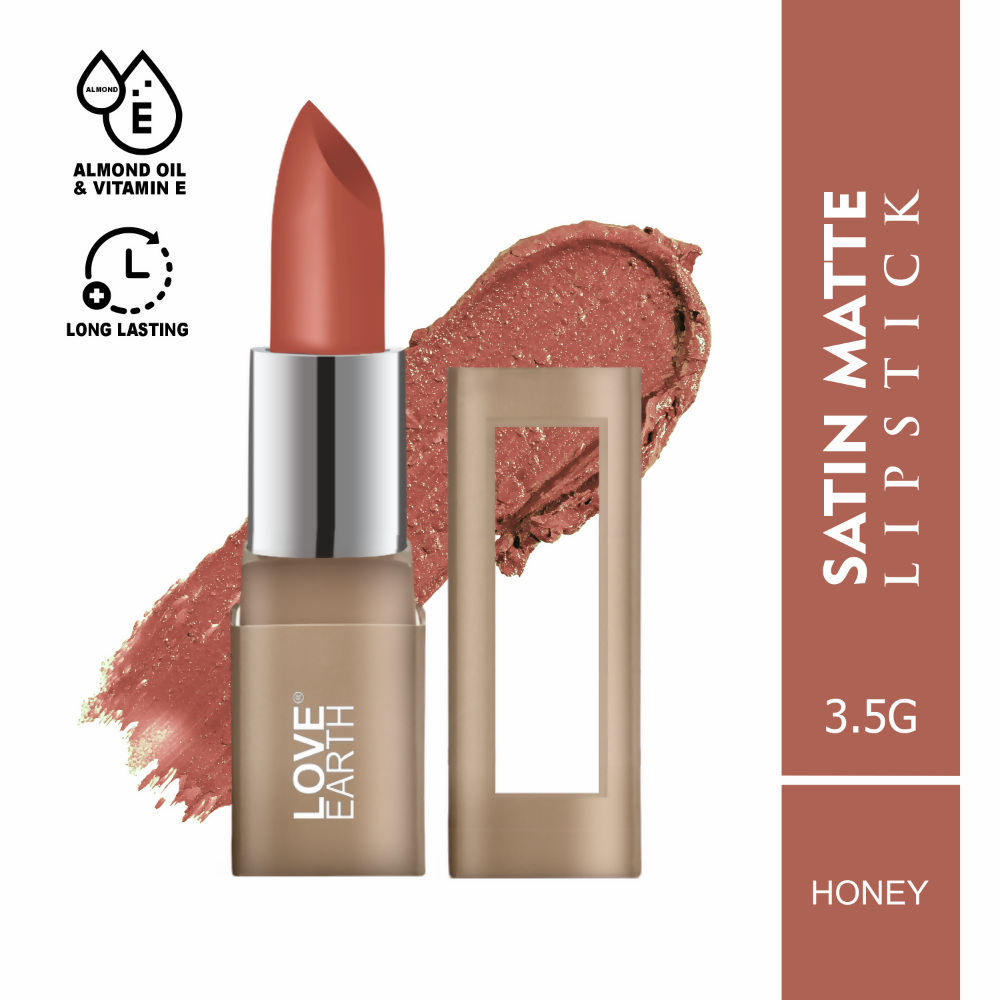Love Earth Satin Matte Lipstick - Honey | Grocsy