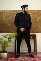 Chival Bandhgala Designer Men's Indo Western by Hilo Design | Grocsy