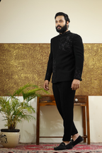 Chival Bandhgala Designer Men's Indo Western by Hilo Design | Grocsy