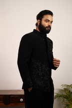 Chival Bandhgala Designer Men's Indo Western by Hilo Design | Grocsy