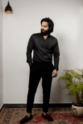 Black Pintuck Shirt by Hilo Design | Grocsy