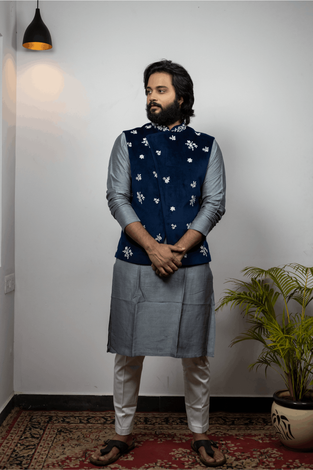 Raunchy Designer Men's Nehru Jacket by Hilo Design | Grocsy