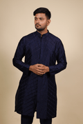 Cut Lattice Designer Men's Kurta by Hilo Design | Grocsy