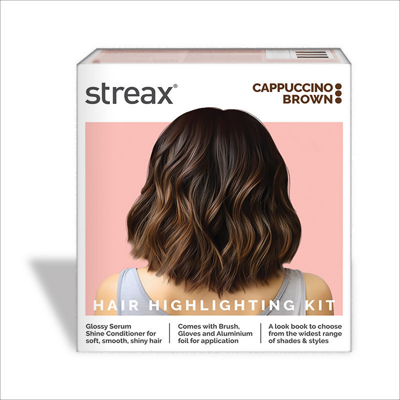 Streax Hair Colour Highlighting Kit - Cappuccino Brown | Grocsy