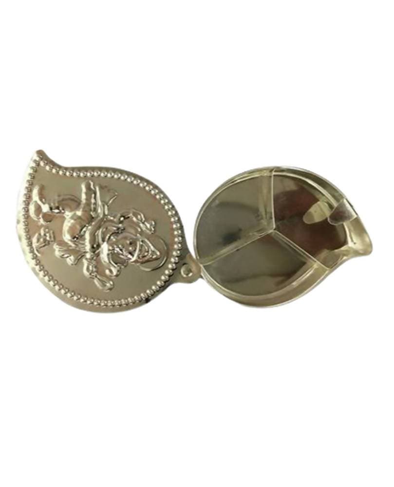 Puja N Pujari Leaf Design Decorative Kumkum Holder | Grocsy