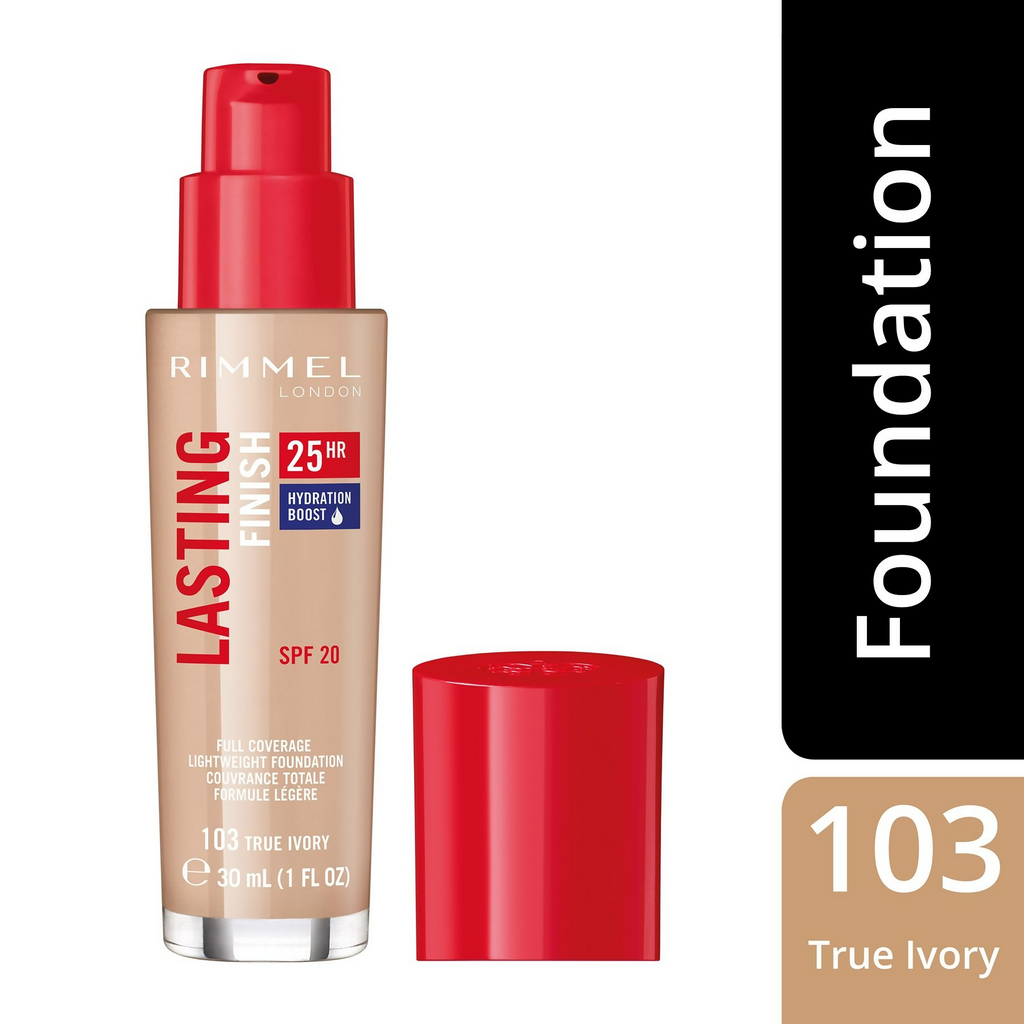 Rimmel London Lasting Finish 25 Hour Foundation SPF 20 - True Ivory | Grocsy