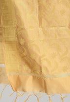 Mominos Fashion Moeza Women's Banarsi Silk Floral Woven Design Golden Dupatta | Grocsy