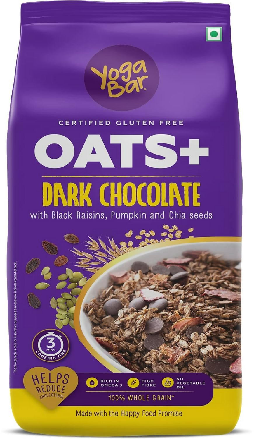 Yoga Bar Breakfast Protein Variety Box - Dark Chocolate Flavour Premium Super Oats Combo Pack | Grocsy