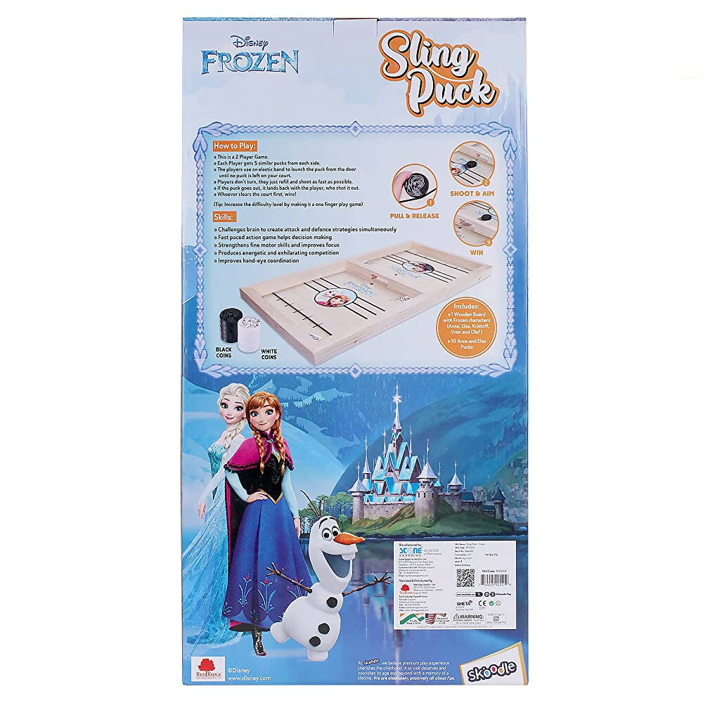 Skoodle Disney Frozen Sling Puck Game, Super Fast Portable Desktop Sport Table Board Game Tabletop Slingshot Games Toys for Kids | Grocsy