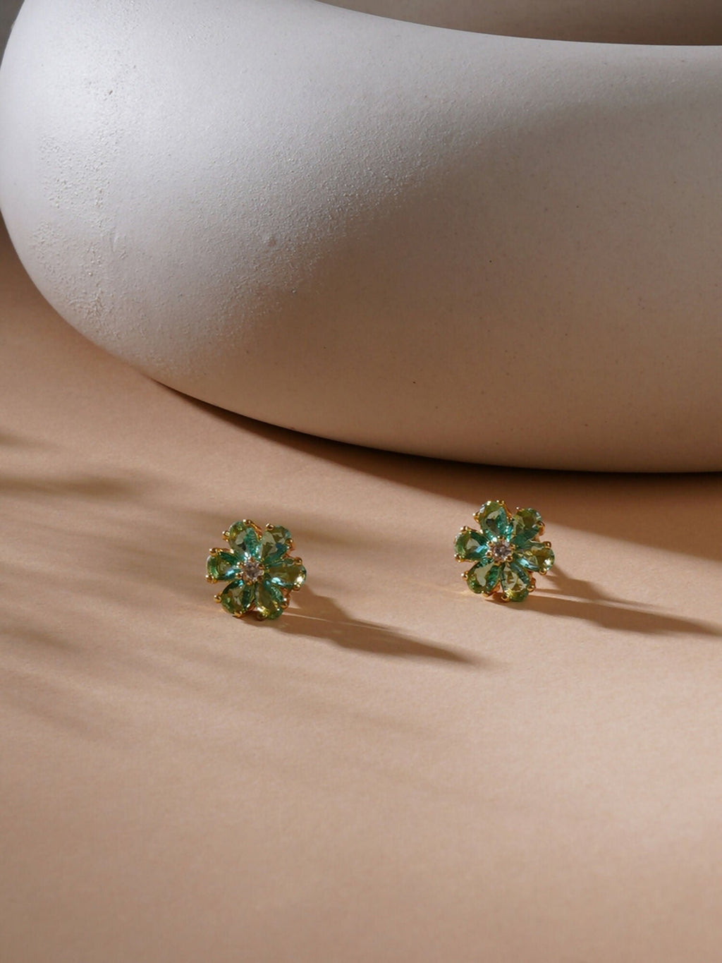 stone stud (mint green ) - Ruby Raang | Grocsy