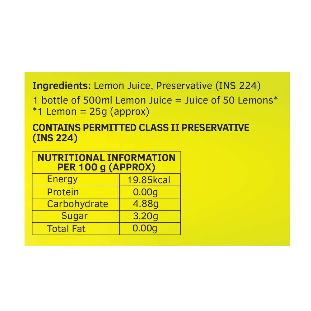 Keya Lemon Juice With Natural Lemons | Grocsy