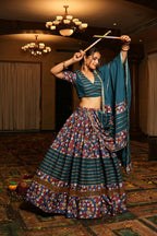 AI Fashion Rama Crepe Designer Navratri Wear Lehenga Choli Collection | Grocsy