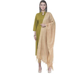A R Silk Copper Color Golden border Cotton Dupattas and Chunnis | Grocsy