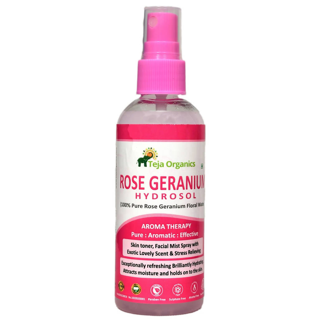 Teja Organics Rose Geranium Hydrosol | Grocsy
