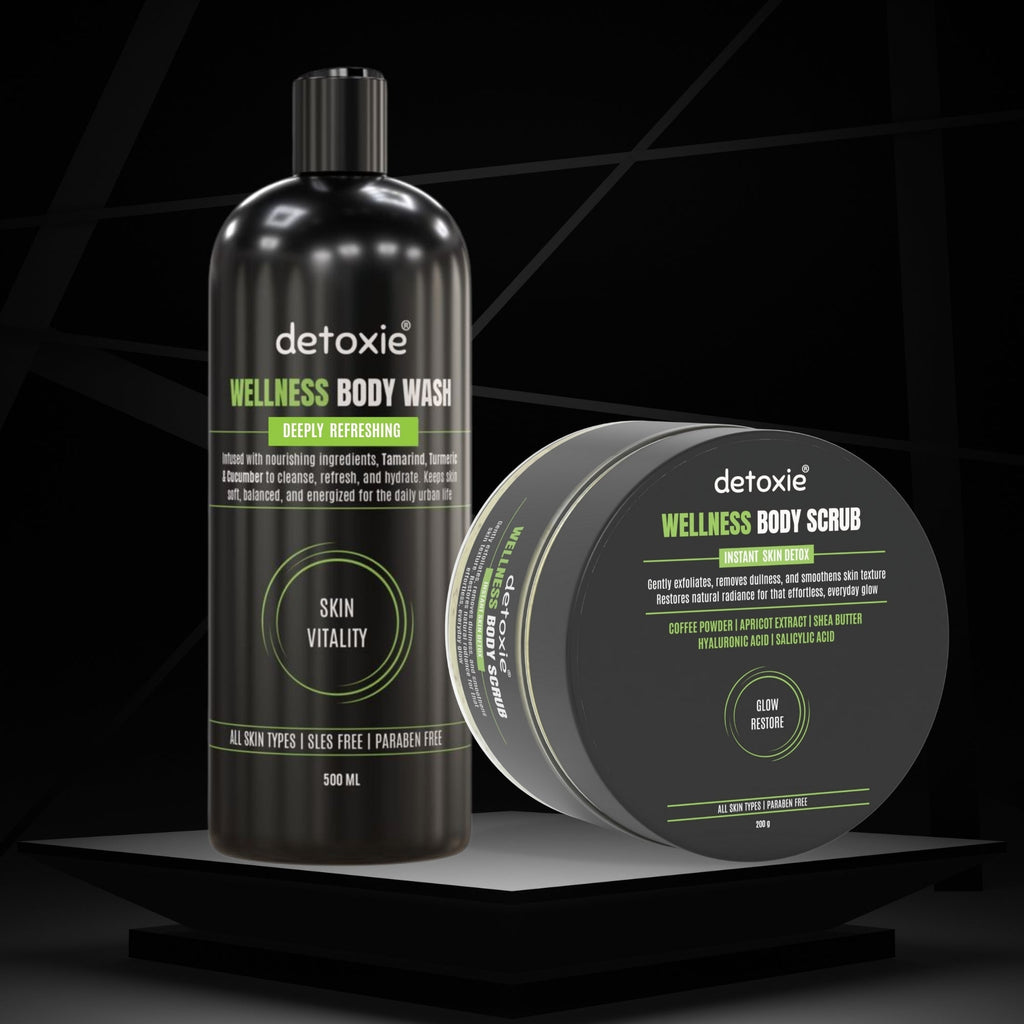 Detoxie Wellness Body Wash & Body Scrub Combo | Grocsy