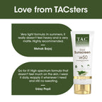 TAC - The Ayurveda Co. Eladi Sunscreen, Matifying SPF 50 & PA+++, for Women & Men | Grocsy