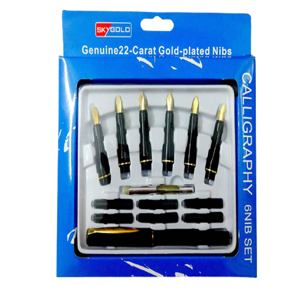 Skygold Calligraphy 6 Nib Pen Set | Grocsy