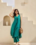 Aayaa Designer Pure Cotton 2 Piece Set Kurti & Set | Grocsy